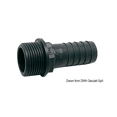 
Embout mâle en PP 3/4" x 16 mm 
