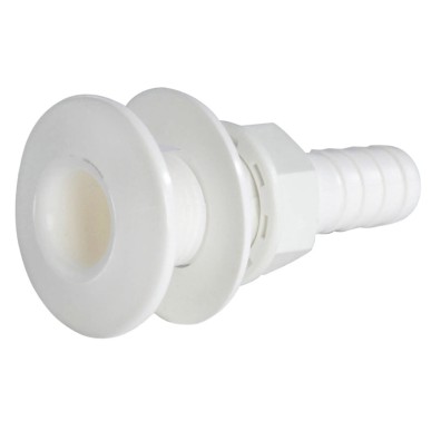 
Passe-coque plastique blanc avec embout 2" 
