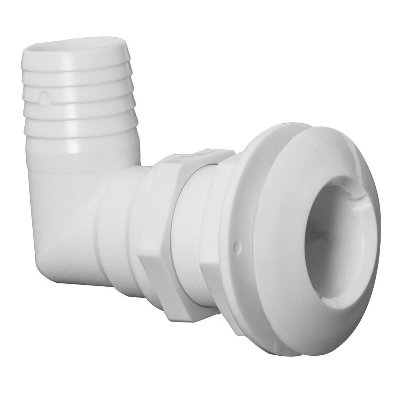 
Passe-coque 90° plastique blanc 1"1/2 x 38 mm 
