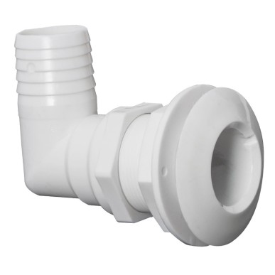
Passe-coque 90° plastique blanc 1"1/2 x 38 mm 
