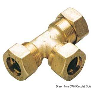 
Raccord T en laiton 10 mm 
