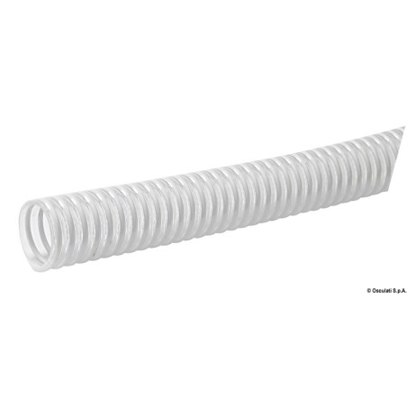 
Tuyau avec spirale en PVC blanc 37 mm 
