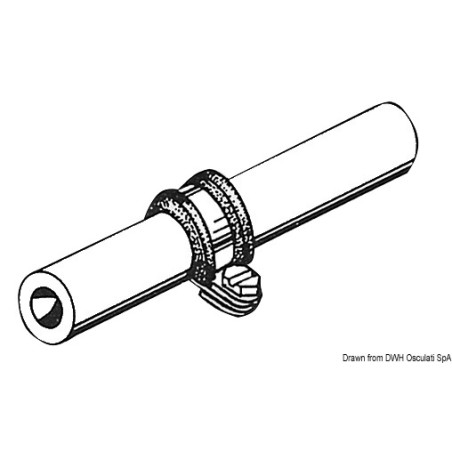
Collier de serrage inox caoutchouté 14 mm 
