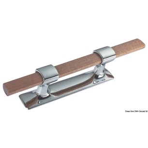 
Taquet laiton chromé et acajou 260 mm 
