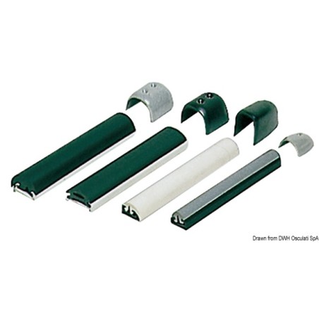 
Liston en PVC blanc 38 mm Découpes de 4m 
