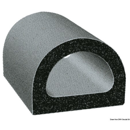 
Profilé adhésif en EPDM noir 17,5x16,9 mm 
