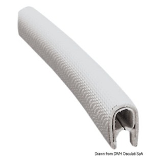 
Profilé PVC blanc semi-flexible armé 1,5x4 mm 
