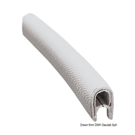 
Profilé PVC blanc semi-flexible armé 1,5x4 mm 
