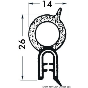 
Profilé PVC armé p. entourer noir 2-4 mm 50 m 
