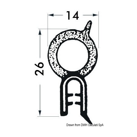 
Profilé PVC armé p. entourer noir 2-4 mm 50 m 
