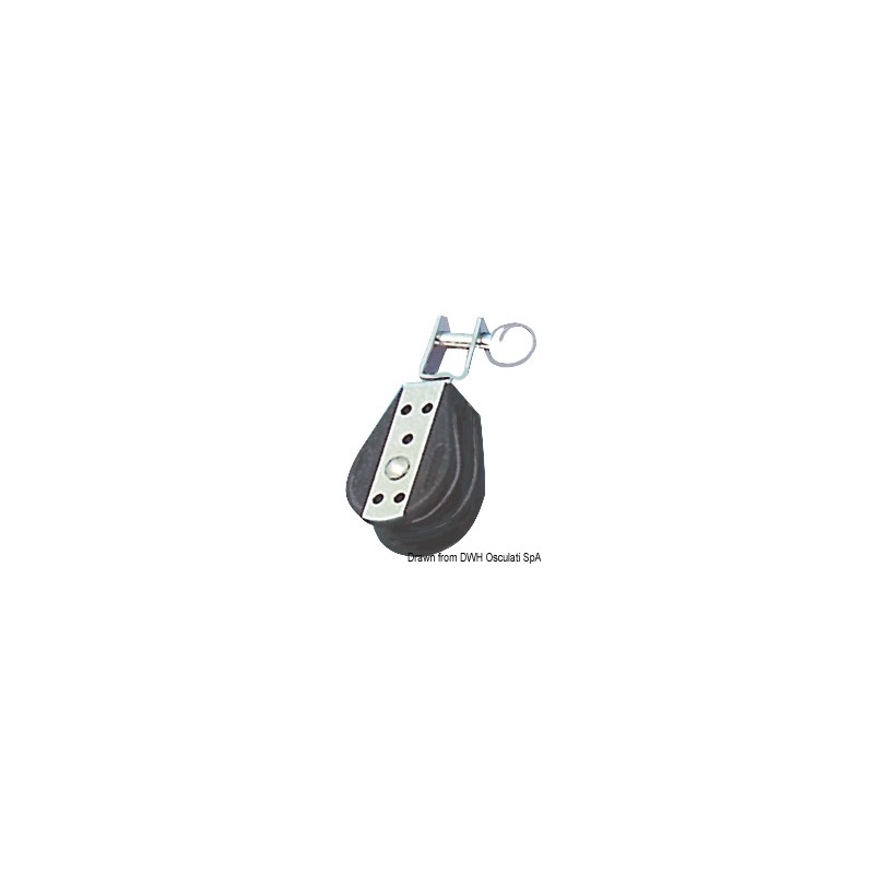 
Poulie sur billes simple fixe/tournante U 8x28mm 
