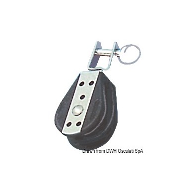 
Poulie sur billes simple fixe/tournante U 8x28mm 
