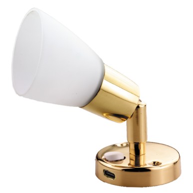 
Spot LED laiton avec USB C et interrupteur 
