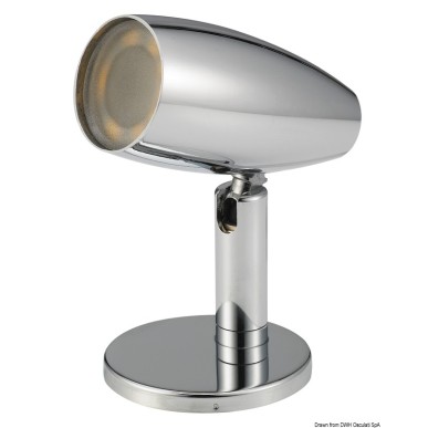 
Spot LED articulé en laiton chromé 
