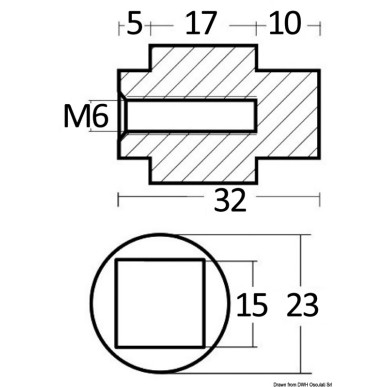 Anode cylindre Yamaha 80/100 HP | EAN 8033137137358 Ref 43.260.07