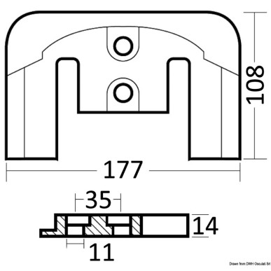 Plaque anode aluminium Bravo | EAN 8033137138942 Ref 43.435.21