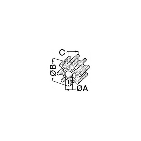 
Roue pompe refroidiss. eau GX-N 4528-0003 200 
 