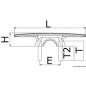
Taquet aluminium Aero 208 mm 

