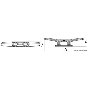 
Taquet taraudé nylon noir 110 mm 
