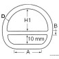 
Anneau demi-rond  barette 6x50 mm 
