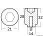 
Anode cylindre zinc 80/225 HP 
