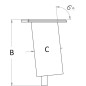 
Douille encastrée inclinée 6° p. poteau carbone Ø 50 mm 
