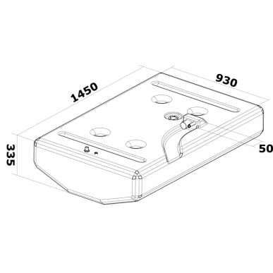 Réservoir carburant PE 347 l | EAN 8033137157028 Ref 52.036.05