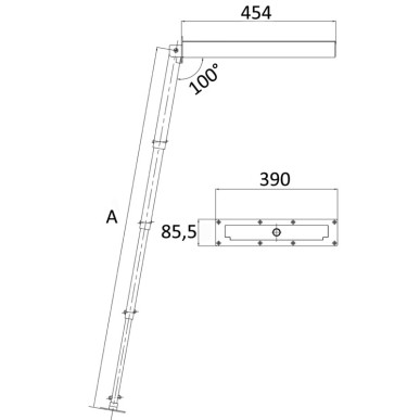 Echelle escamotable standard AISI316 3 marches | EAN 8033137056444 Ref 49.544.03