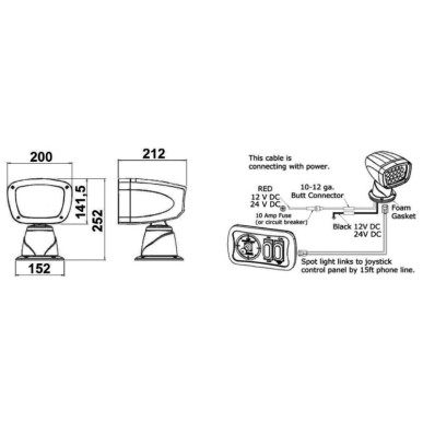 
Projecteur éléctrique LED 12 V 
