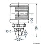 
Feu de navigation DHR étrier  paroi rouge 25 W 
