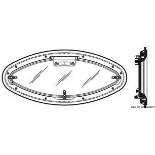 
Hublot oval BOMAR Flagship 209 x 468 mm 
