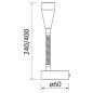 
Spot LED articulé poli 240 mm 
