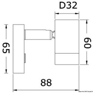 
Spot LED dimmable aluminium nickelé 
