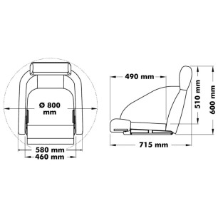 
Siège anatomique H54 RAL 9010 
