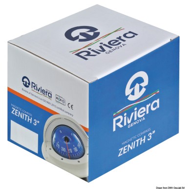 Compas 3" RIVIERA BZ1/AVB rose bleue/boîtier blanc | EAN 8033137114342 Ref 25.014.20