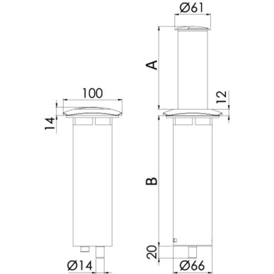 Lampe de table LED Aurora escamotable| EAN 8033137056611 Ref 13.448.00