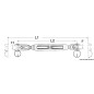 
Ridoir  sertir fourche articulée 1/4" câble 3 mm 
