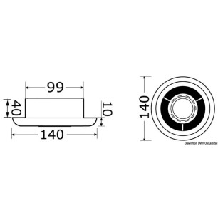 
Spot LED  encastrer avec aspiration 24 V 

