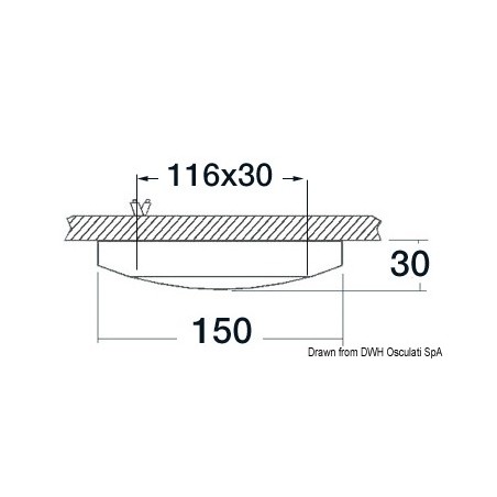 
Plafonnier Polaris poli miroir 12/24V 5W 
