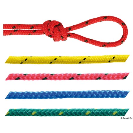 
Tresse polypropylène couleurs vives rouge 10 mm 
