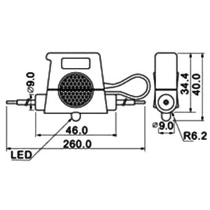 
Porte-fusible étanche avec LED d'alarme 

