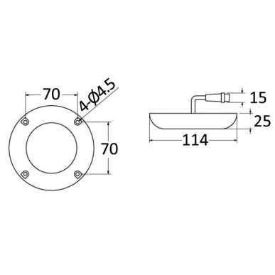 Projecteur sous-marin carène + vis| EAN 8033137062667 Ref 13.295.01