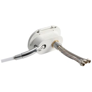 
Coffret douche Oval tuyau PVC chromé 4 m Sortie douche arrière
