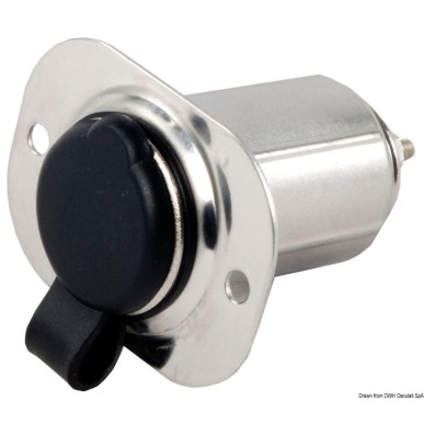 
Prise inox pour téléphone portable ou allume-cigar 
