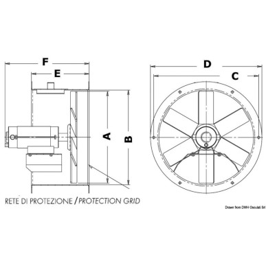 Ventilateur hélicoïdal,équilibrée statique+ dynamique| EAN 8033137094620 Ref 16.103.11