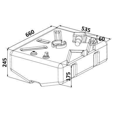 Réservoir PE 62 l | EAN 8033137156946 Ref 52.035.09