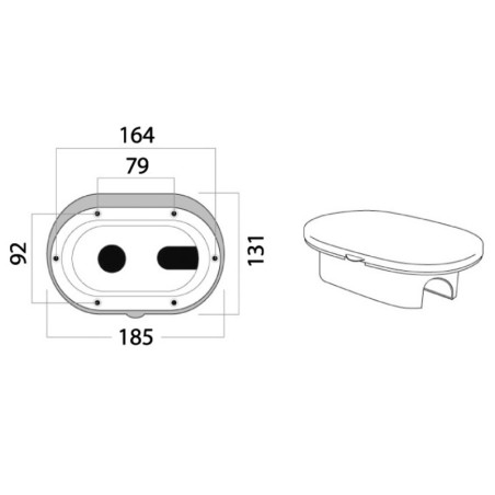 
Coffret douche blanc Oval tuyau PVC 2,5 m Sortie douche arrière
