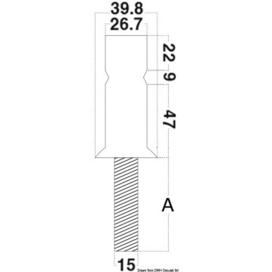 Base chandelier AISI316 30 x 2 mm | EAN 8033137134289 Ref 41.173.30