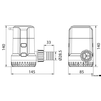 Pompe de fond de cale automatique+ immergée Europump Next Generation| EAN 8033137225611 Ref 16.129.09