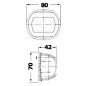 
Feu de navigation  led Compact noir/135° poupe 
